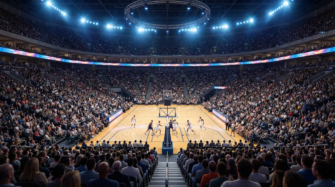 Apuestas NBA: partido de baloncesto en cancha profesional de la liga americana